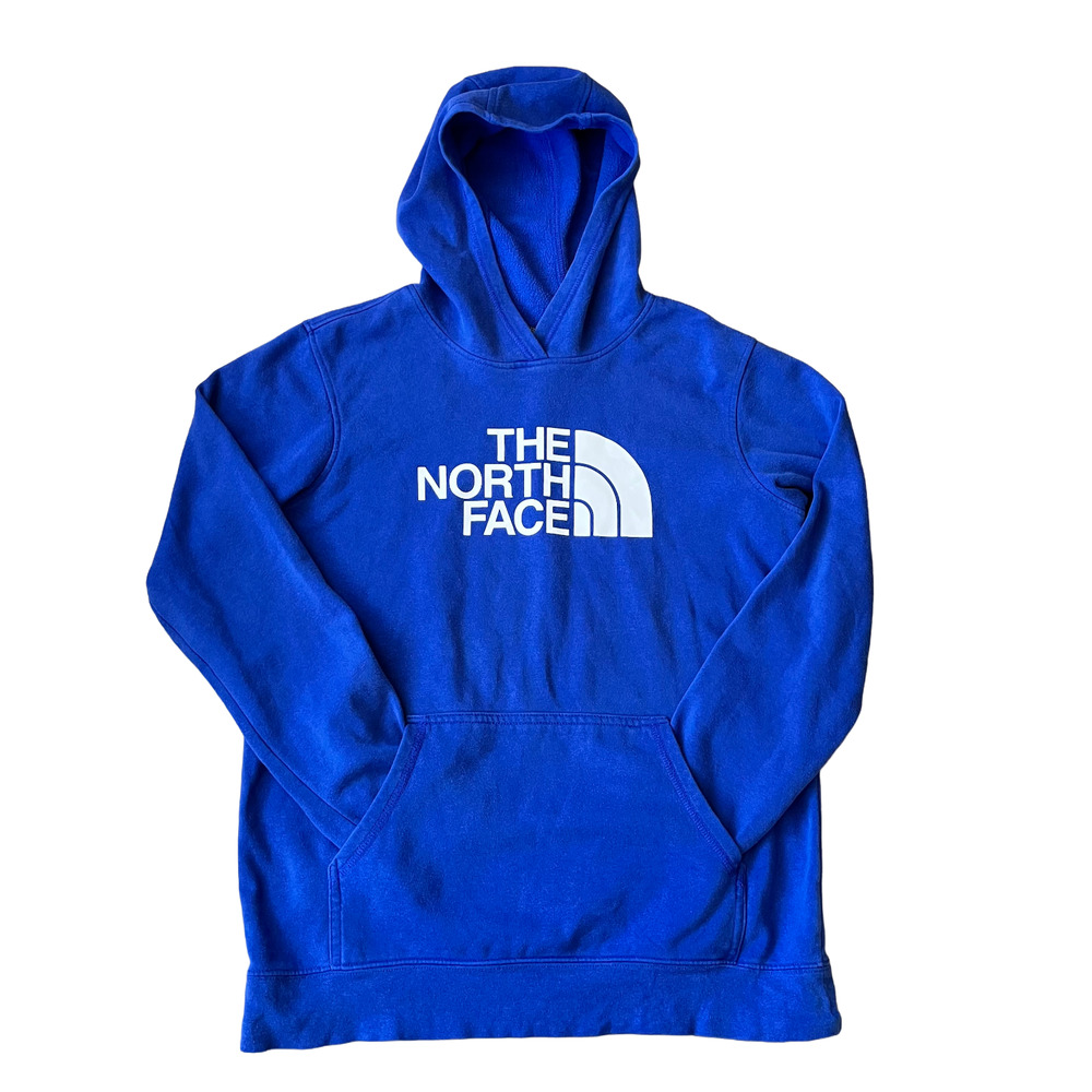 The North Face Boys XL Pullover Hoodie Royal Blue Kangaroo Pocket‎ Long Sleeve